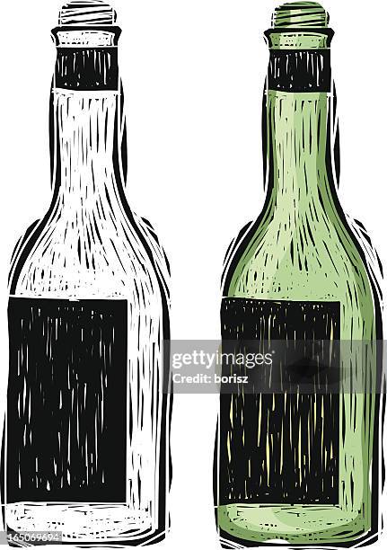 wine bottle - vodka stock illustrations