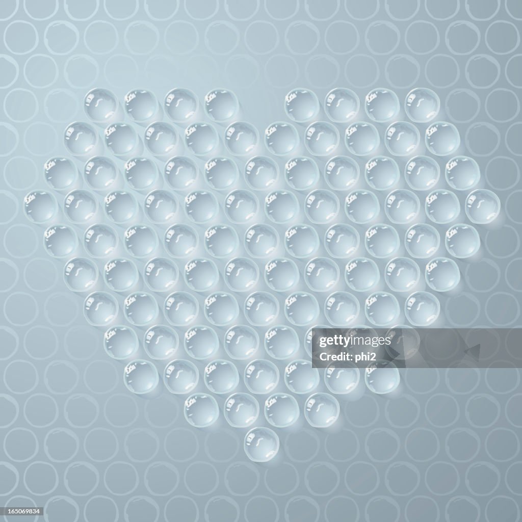 Heart Shape Bubbles Vector