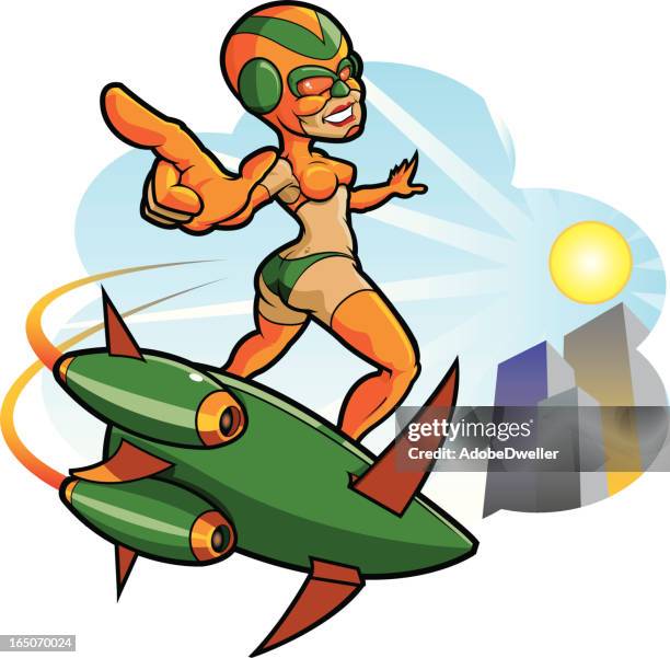 future surfer chic - skyline stock illustrations