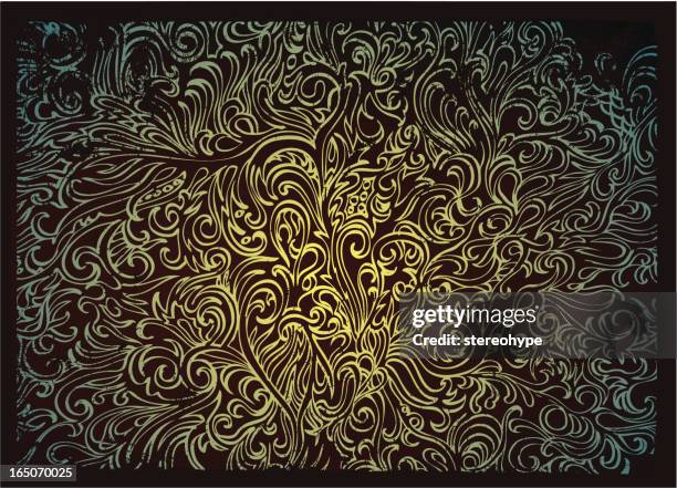 dreamy forest - vine background stock illustrations