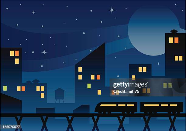 city at night - street light stock illustrations