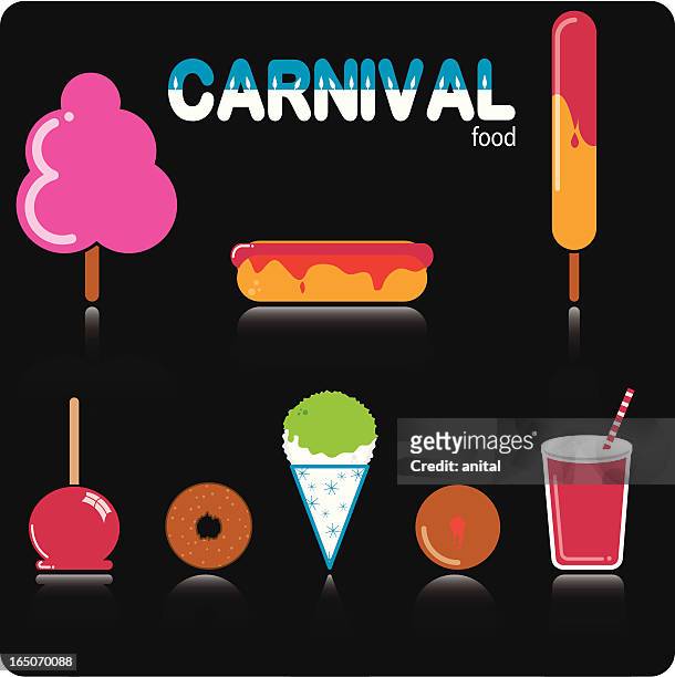 icons-karneval-food - slush stock-grafiken, -clipart, -cartoons und -symbole