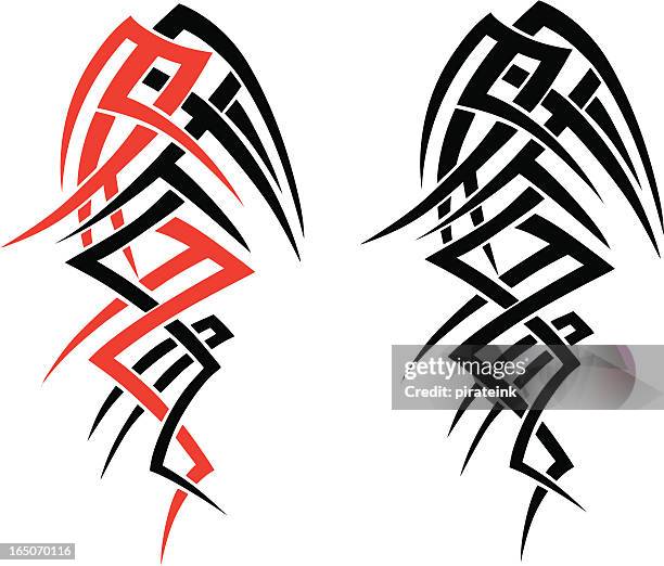 tribal tattoo design - tribal tattoo stock illustrations