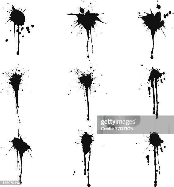 ink splatter iii - ink drop stock illustrations