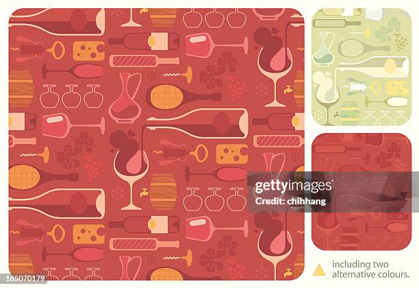 ilustraciones, imágenes clip art, dibujos animados e iconos de stock de para los amantes del vino patrón - vino