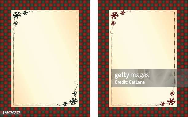 christmas snowflake background - letterhead stock illustrations