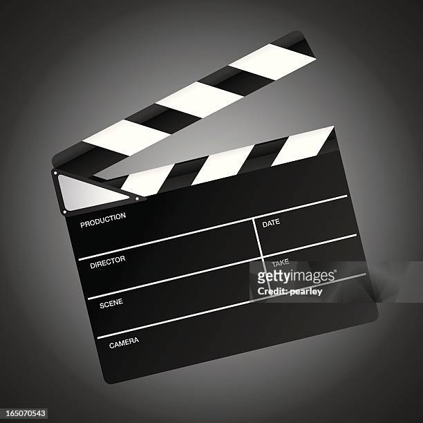 movie clapper - producer icon stock illustrations
