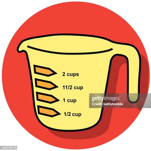 measuring cup icon - measuring cups stock illustrations