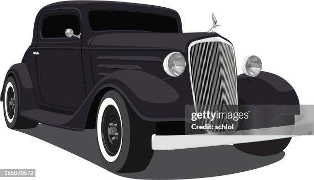 black hot rod - car door stock illustrations