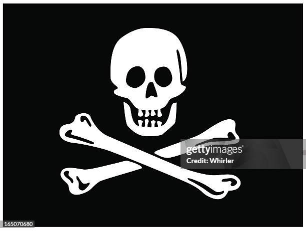 jolly roger - pirate flag - pirate flag stock illustrations