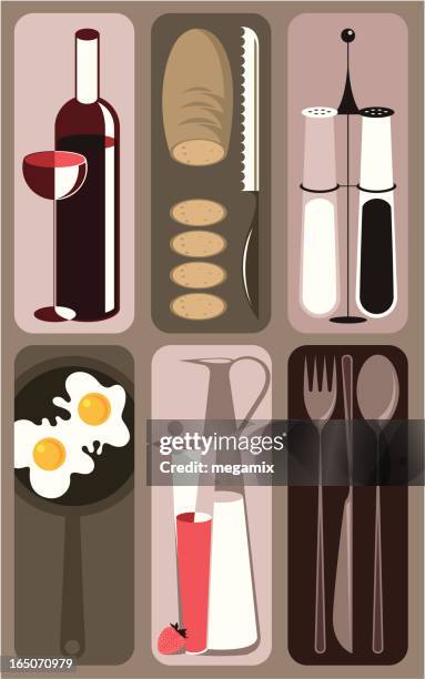 simple meal. - breakfast buffet stock illustrations