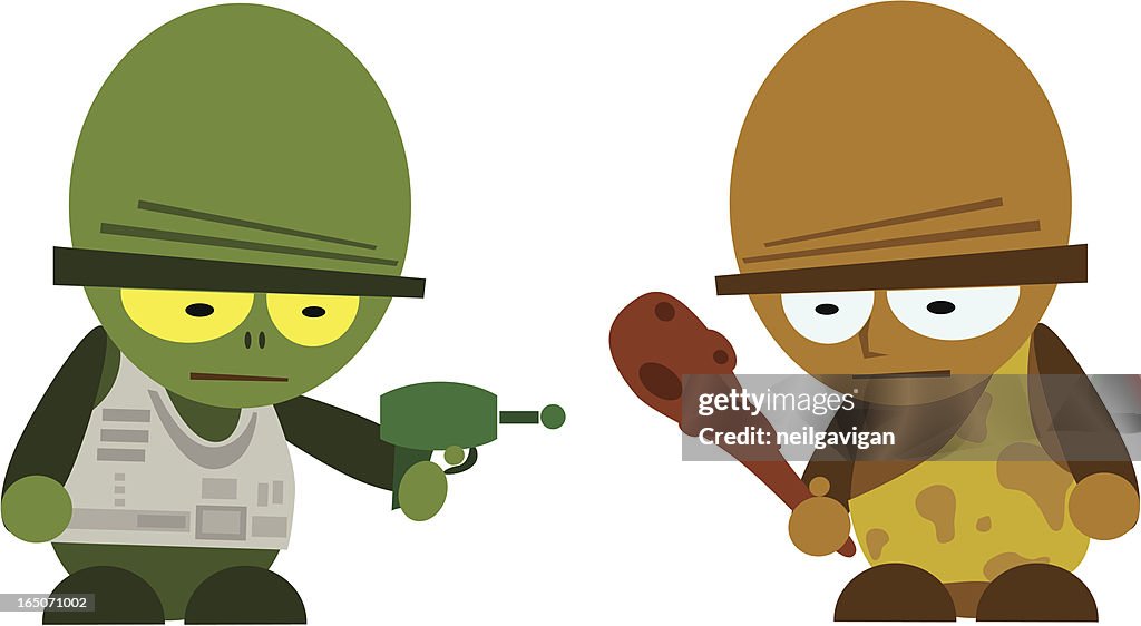 Alien vs Caveman
