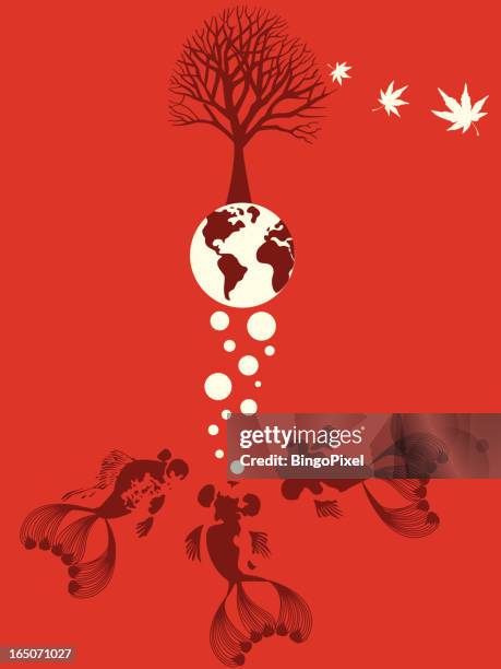 fish & globe delight - extrinsic motivation stock illustrations