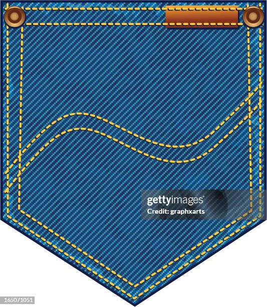 illustrations, cliparts, dessins animés et icônes de poche de jeans - denim