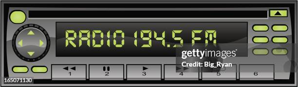 car stereo - car radio stock illustrations