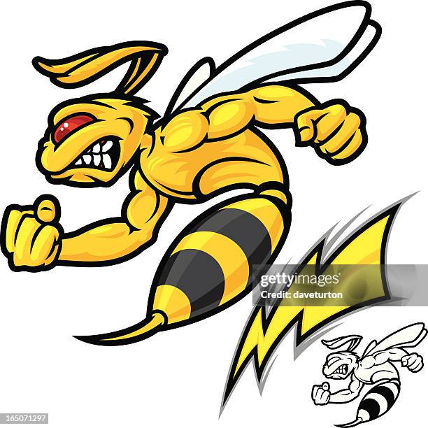 mad hornet lightning - toughness stock illustrations