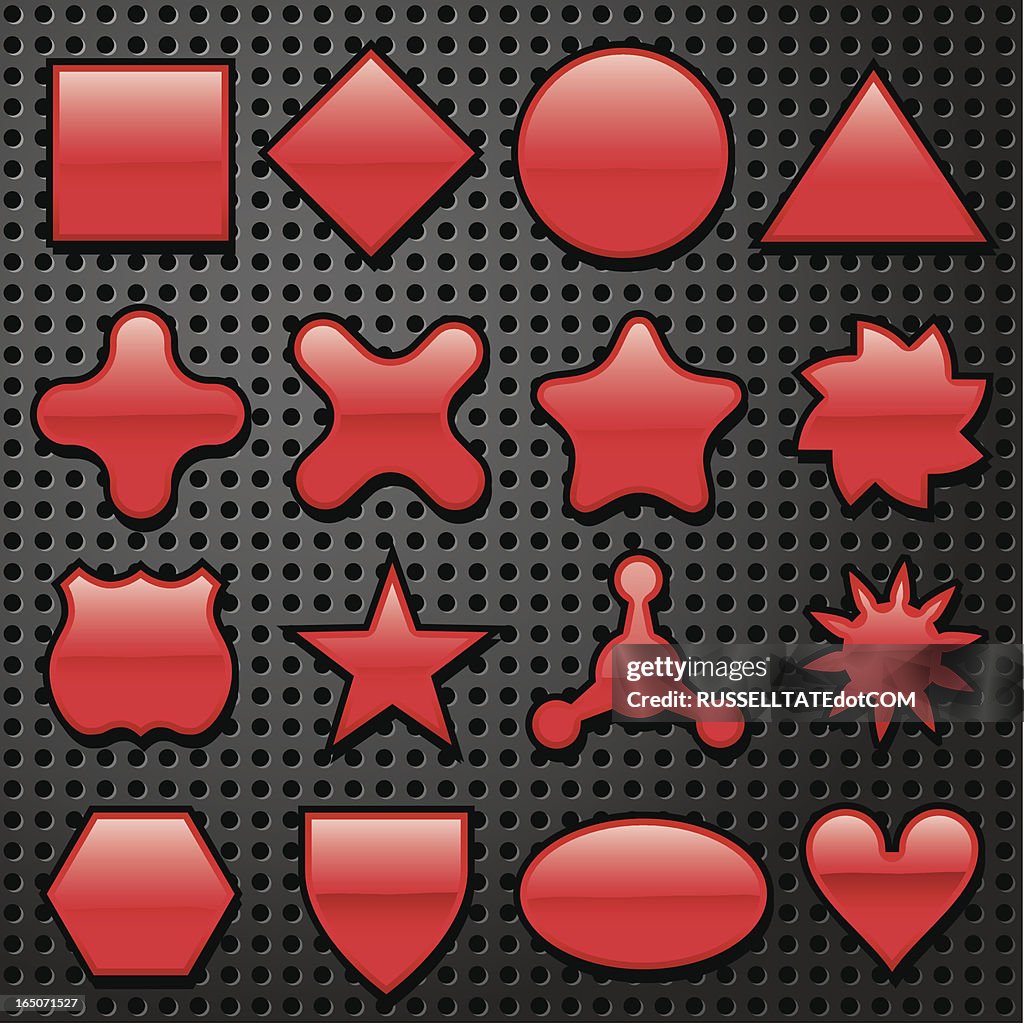 Random Shapes Red Sixteen Super Red Shapes High-Res Vector Graphic - Getty Images