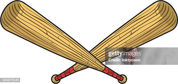 baseball schläger anzeigen - baseballschläger stock-grafiken, -clipart, -cartoons und -symbole