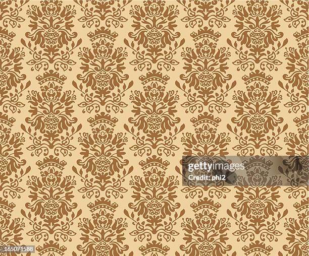 stockillustraties, clipart, cartoons en iconen met seamless colonial pattern vector - colonial style