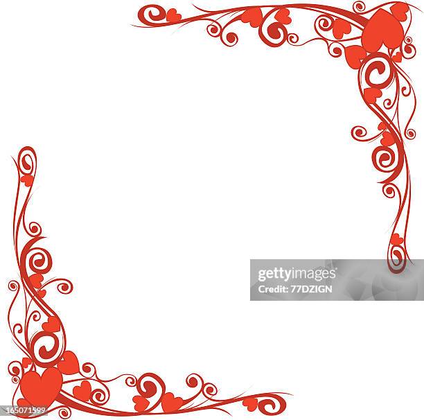 59 Hearts Corner Border Stock Photos, High-Res Pictures, and Images ...