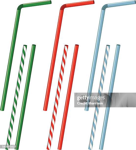 vector drinking straws - straw stock illustrations