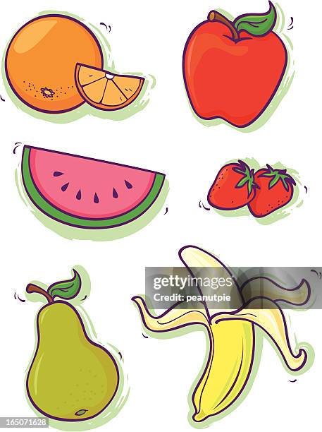 stockillustraties, clipart, cartoons en iconen met healthy fruits - orange peel