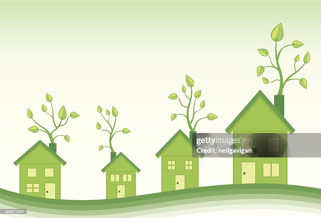 Green houses, eco-friendly living
