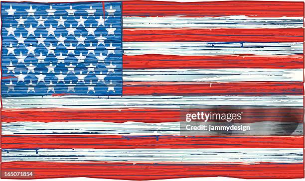 ilustraciones, imágenes clip art, dibujos animados e iconos de stock de old glory - primitivism