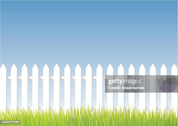 white zaun - zaun stock-grafiken, -clipart, -cartoons und -symbole
