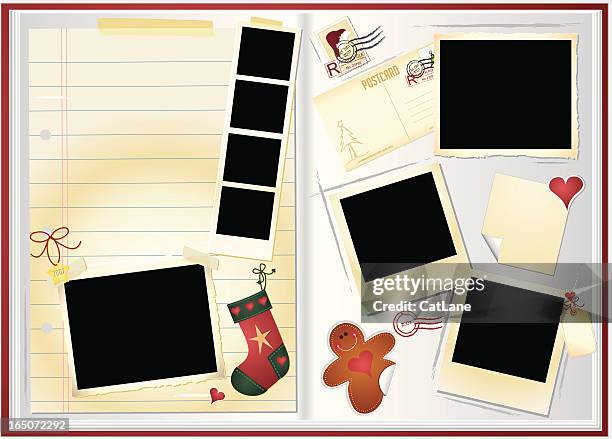 holiday erinnerung buchen - fotoalbum stock-grafiken, -clipart, -cartoons und -symbole