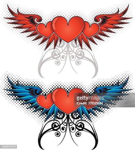 73 3 Heart Tattoo Designs Photos and Premium High Res Pictures - Getty  Images