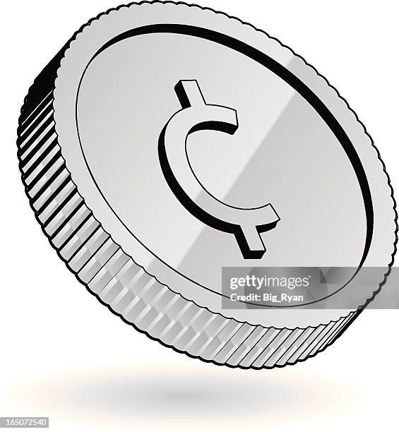 silver coin - nickel stock illustrations