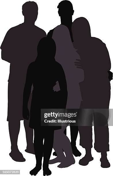young adults series - formal portrait stock illustrations