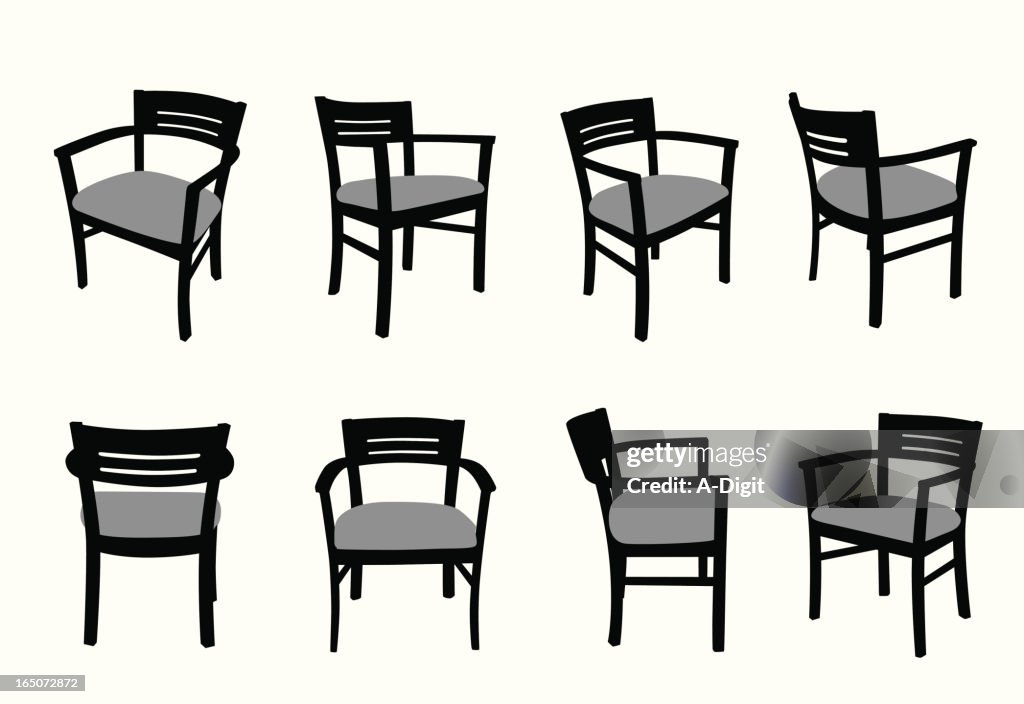 Comfy Chair Vector Silhouette