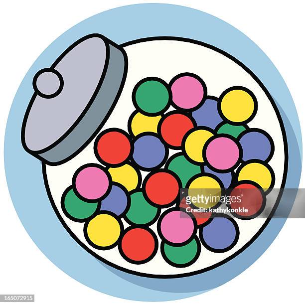 candy jar - bubble gum stock illustrations