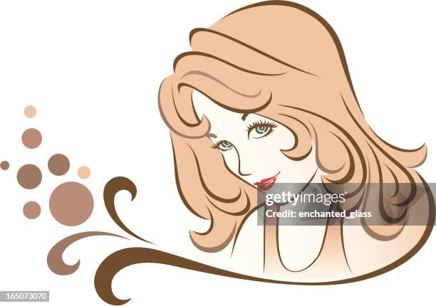 womens head profile - face profile stock illustrations