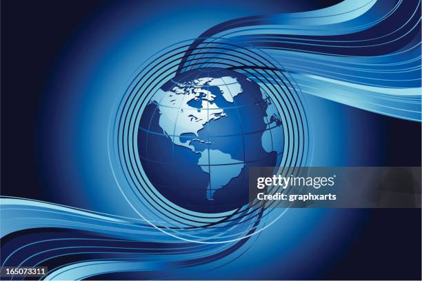 vector background- wide screen - globe abstract background stock illustrations