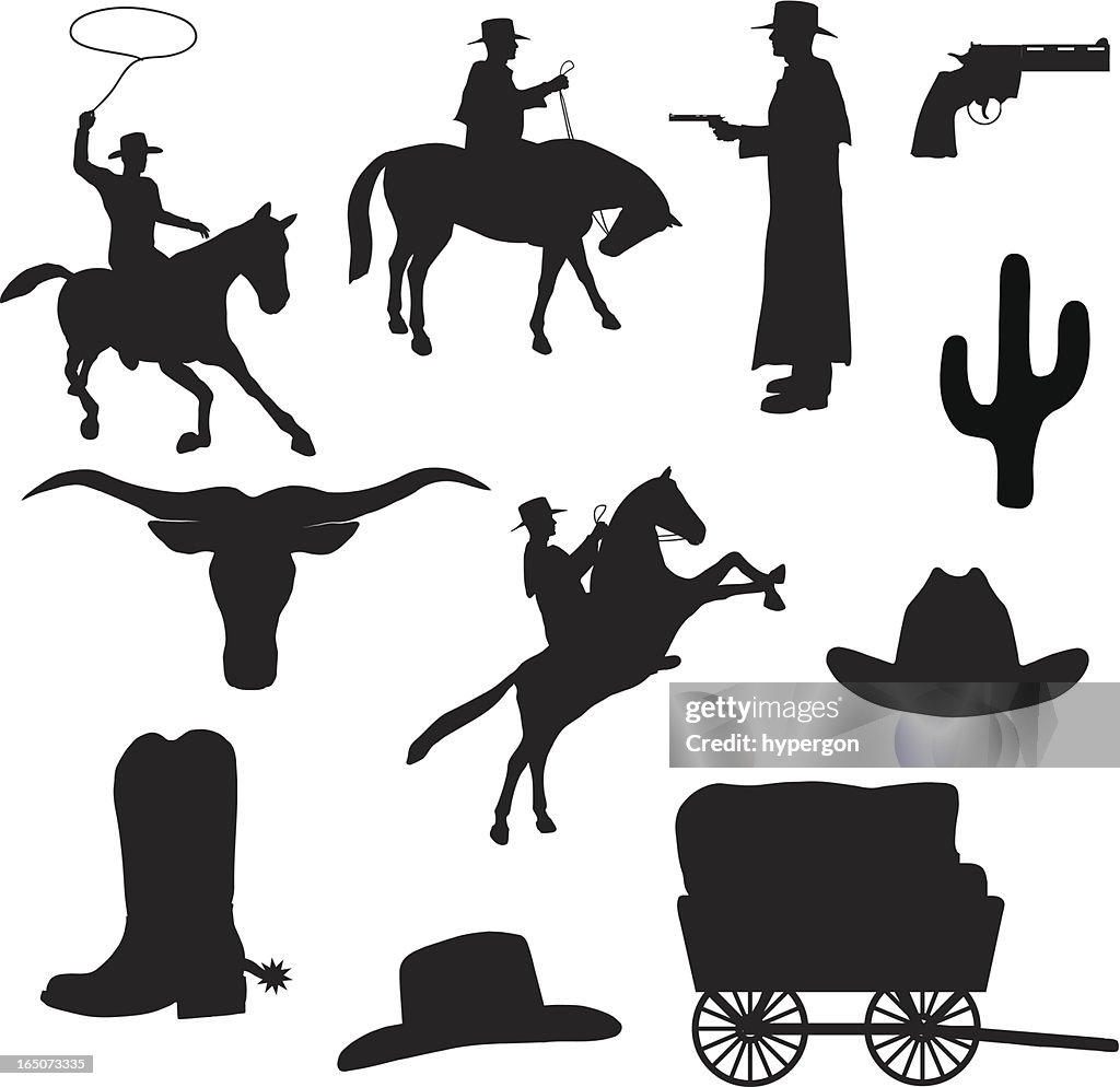Western Silhouette Collection (vector+jpg)