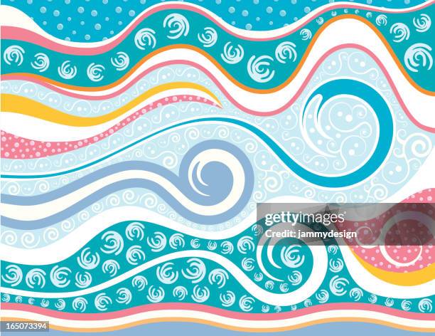 modern abstrakter hintergrund - floral pattern water colour stock-grafiken, -clipart, -cartoons und -symbole