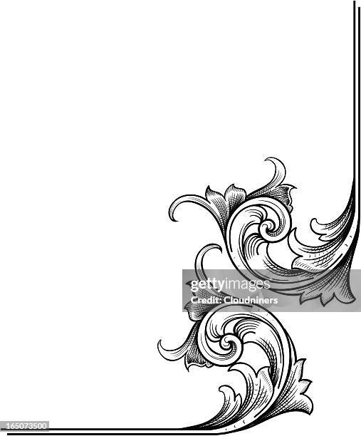 corner scrollwork - victorian style 幅插畫檔、美工圖案、卡通及圖標