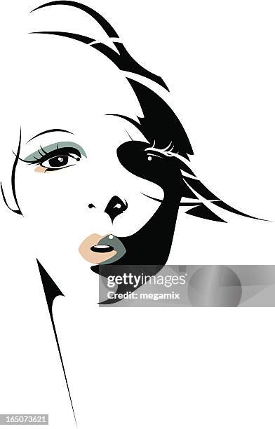 art von make-up - caucasian appearance stock-grafiken, -clipart, -cartoons und -symbole