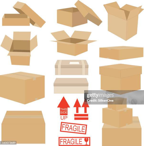 boxes and stuff - lid stock illustrations stock illustrations