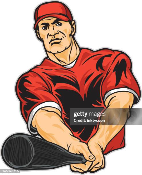 batter up - baseball player stock illustrations