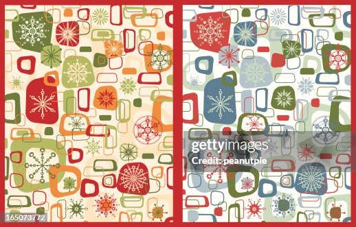 Retro snowflake pattern Retro snowflake pattern