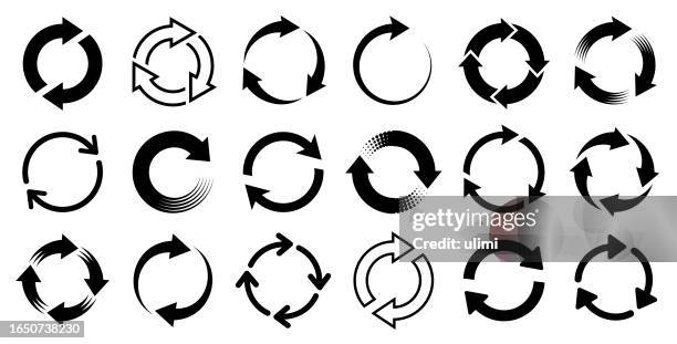 arrows - semi circle stock illustrations