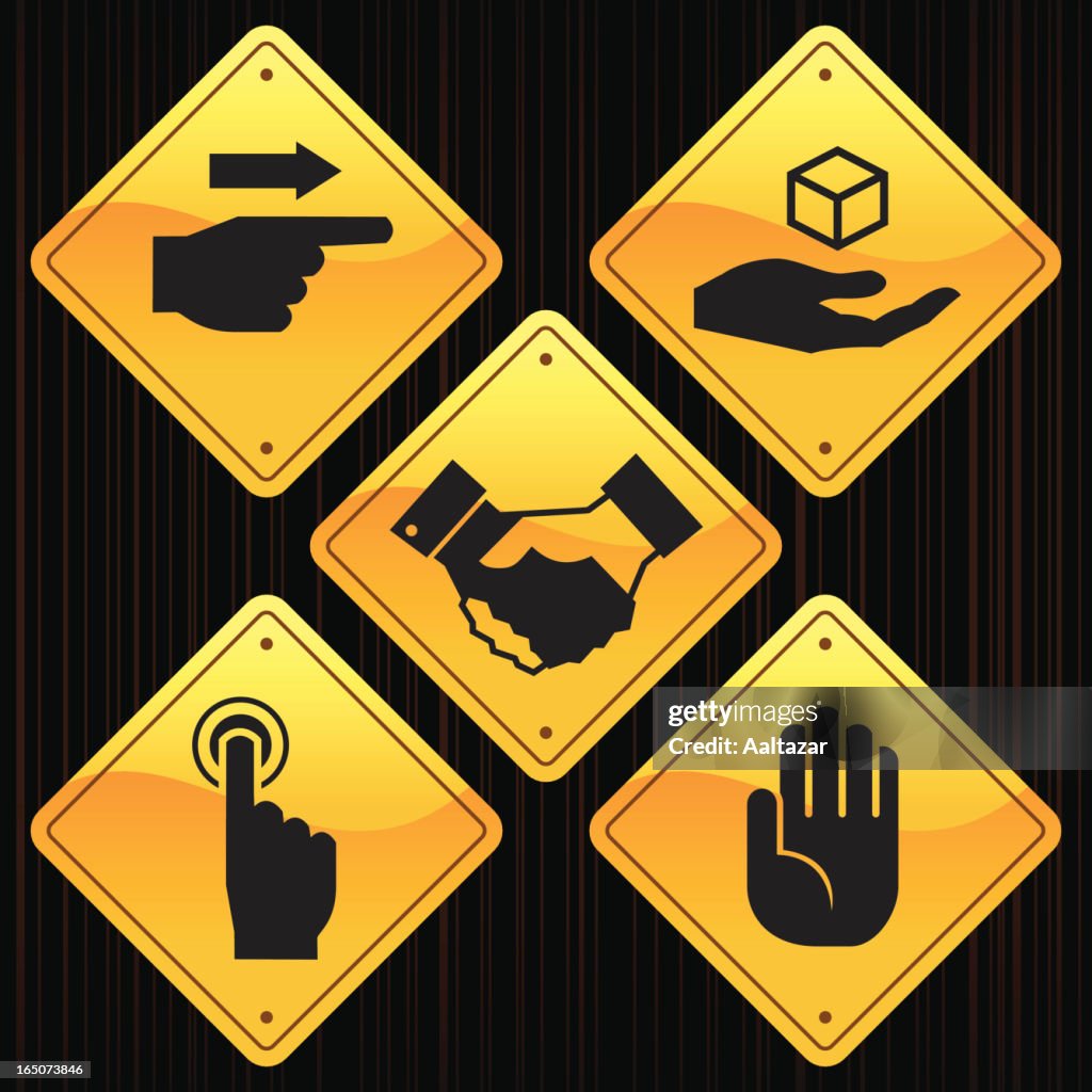 Relatable Sign Yellow Yellow Signs Hands High-Res Vector Graphic - Getty Images