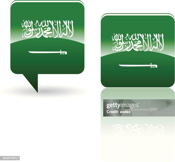 national flag of saudi arabia - riyadh stock illustrations