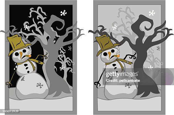 he's seen better days - christmas depression stock illustrations