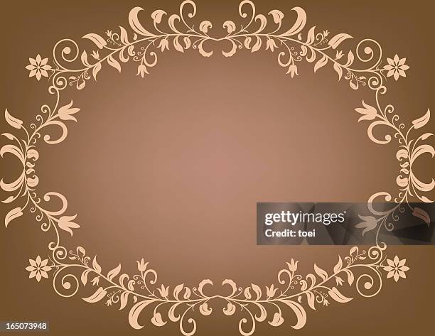 vintage border ornament - leaf border stock illustrations