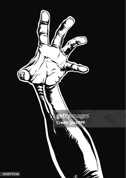 stockillustraties, clipart, cartoons en iconen met reaching up - spookachtig
